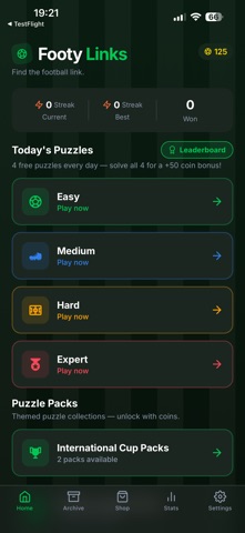 Footy Links: Football Quiz iPhone screenshot