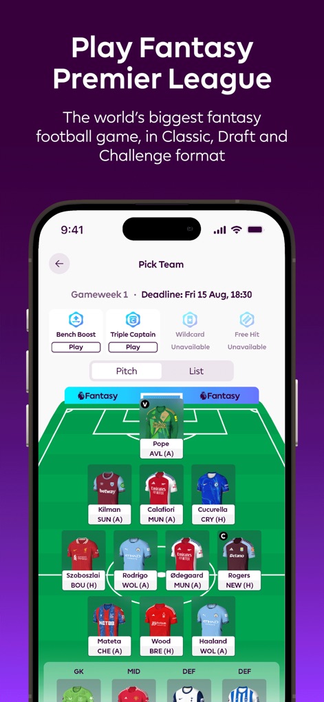 Premier League - Scores, News - Fantasy Squad Management
