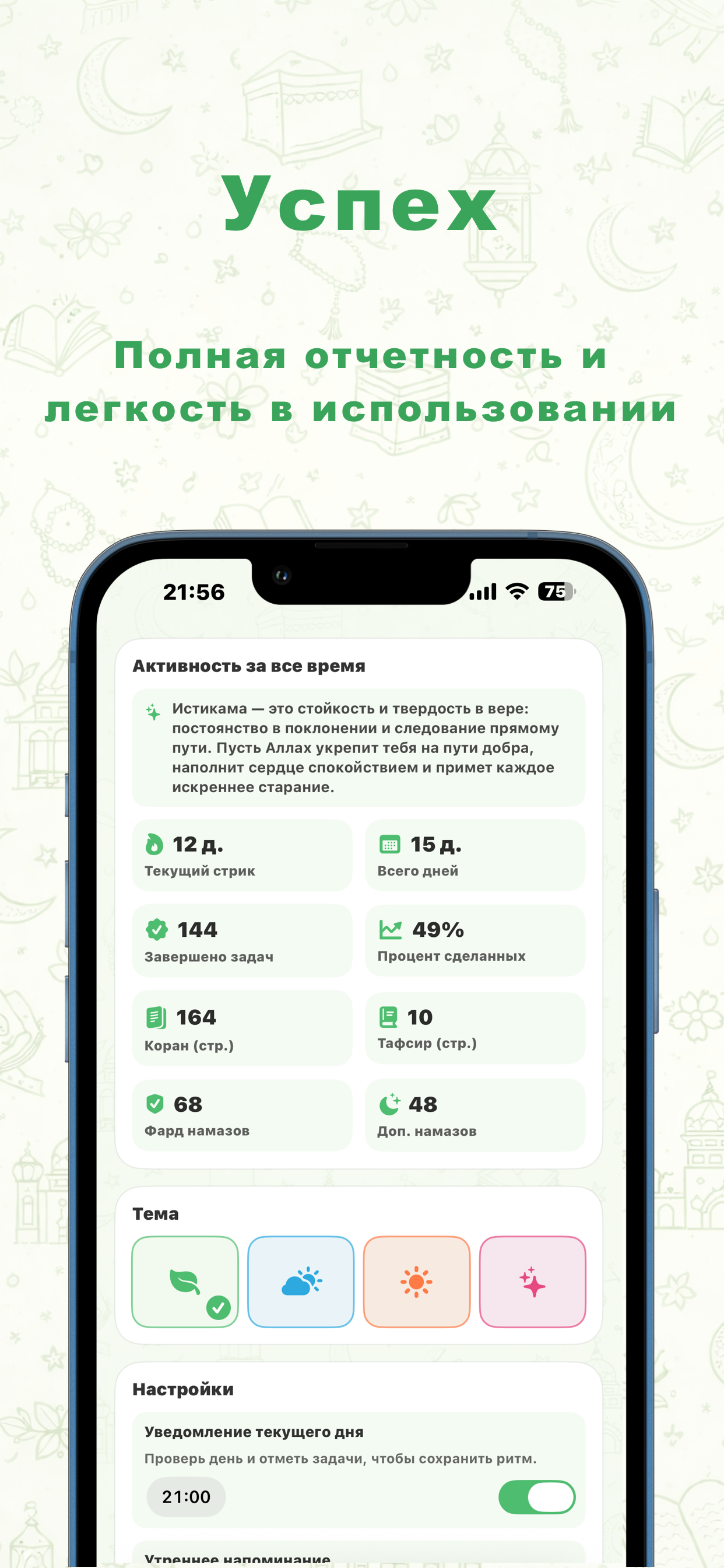 Istiqamah - трекер задач