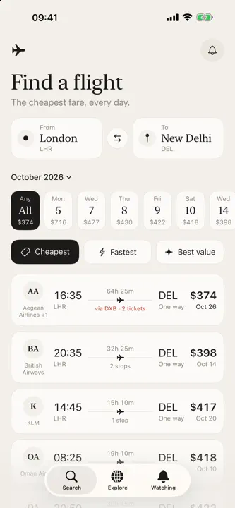 Faro: Flight Deals screenshot 1