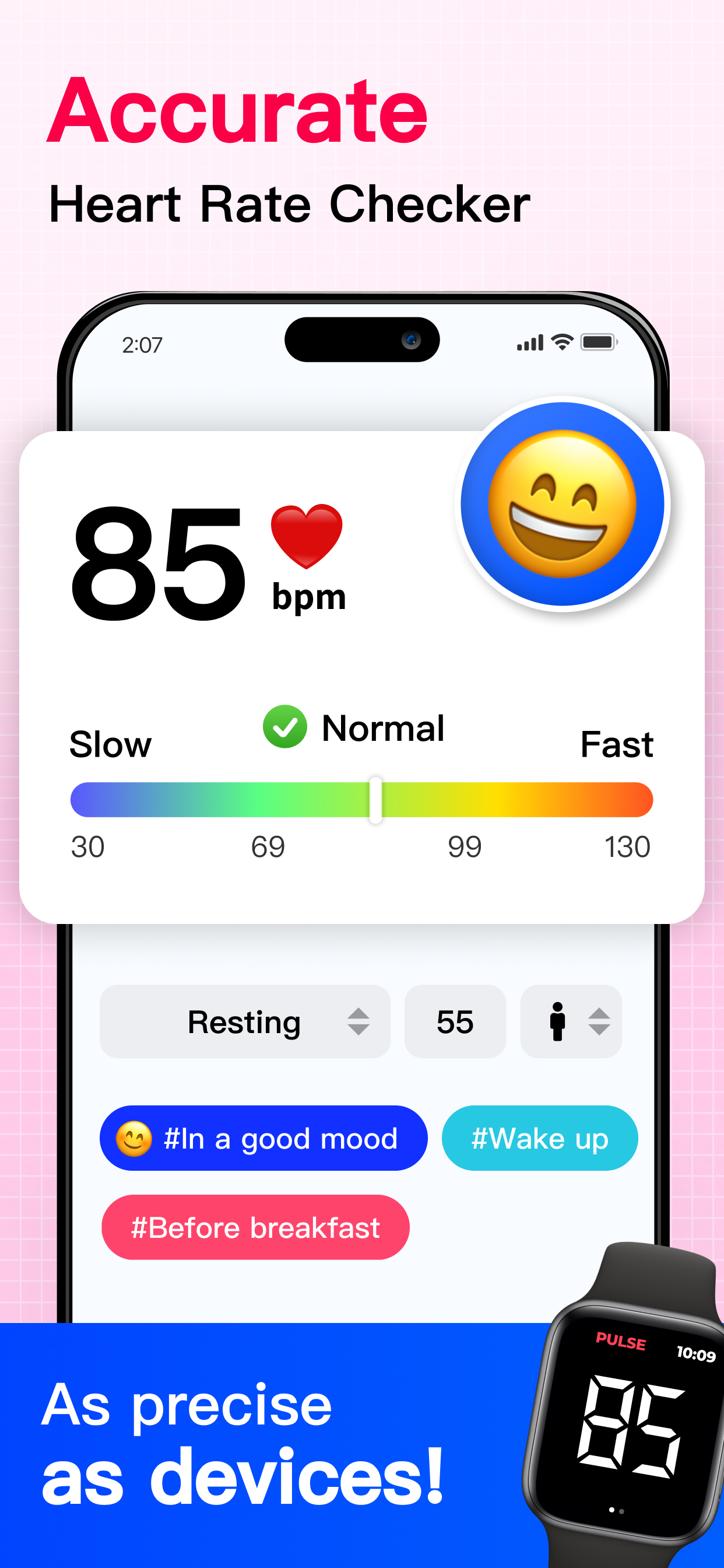 Heart Rate Monitor · Pulse App