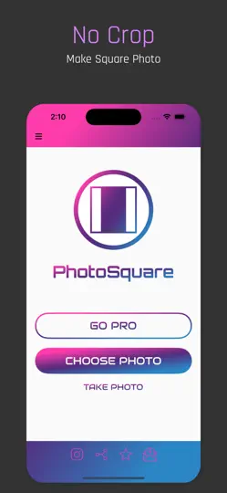 Capture d'écran de PhotoSquare For Instagram sur iPhone 1