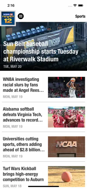 WSFA Fever 12 Sports screenshot 1