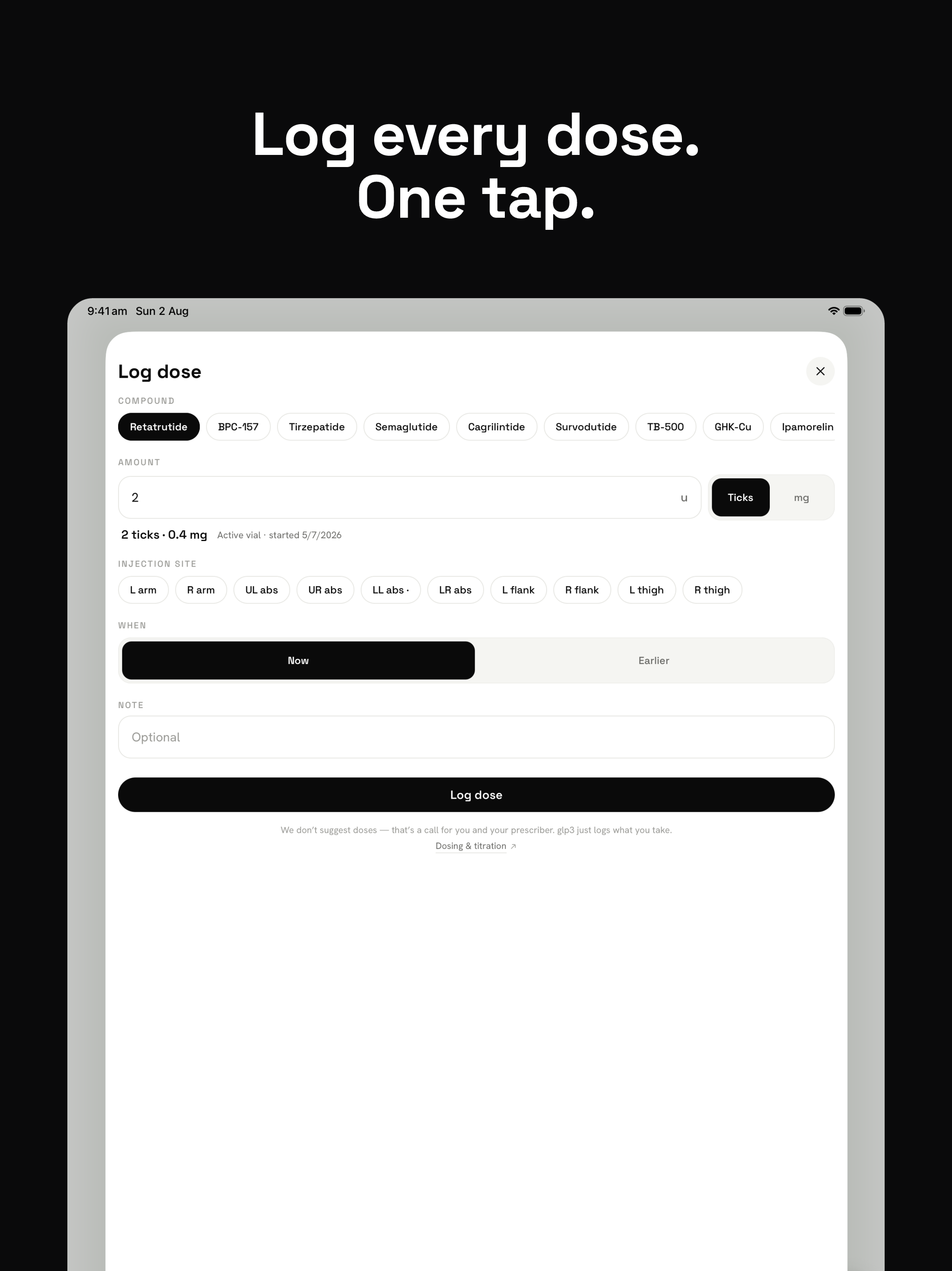 glp3 — Peptide Tracker screenshot 9