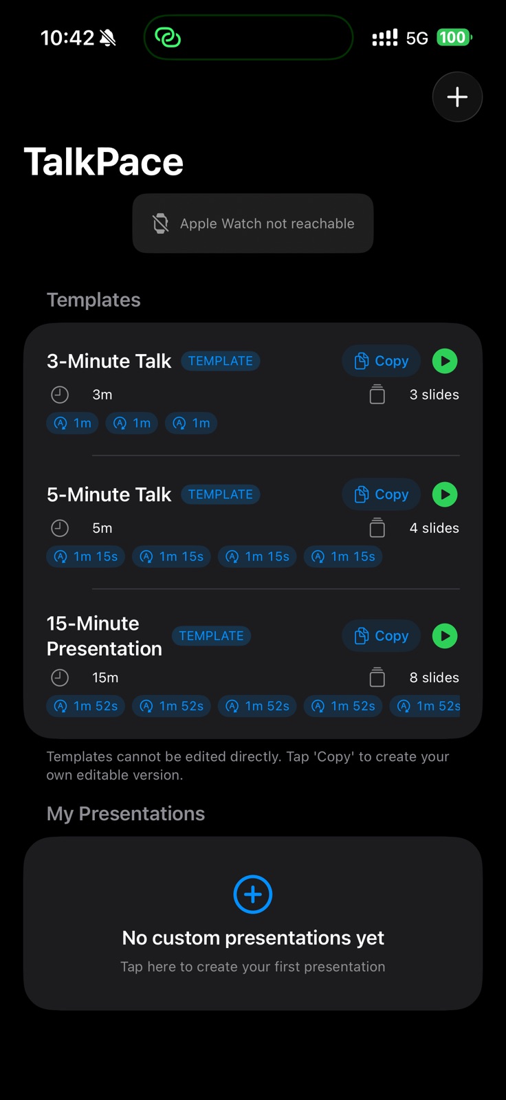 TalkPace: Speech & Pitch Timer iphone screenshot 1