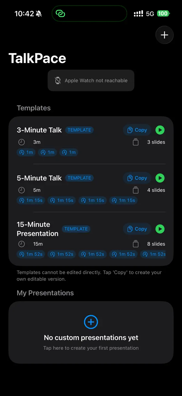 Screenshot #1 pour TalkPace: Speech & Pitch Timer