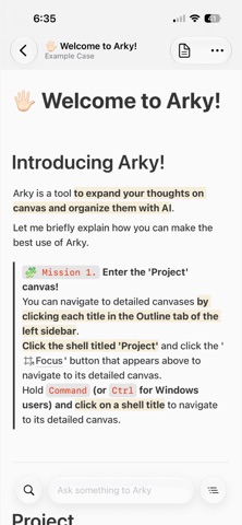 Arky - Your Knowledge Canvas Screenshot 2 of 4