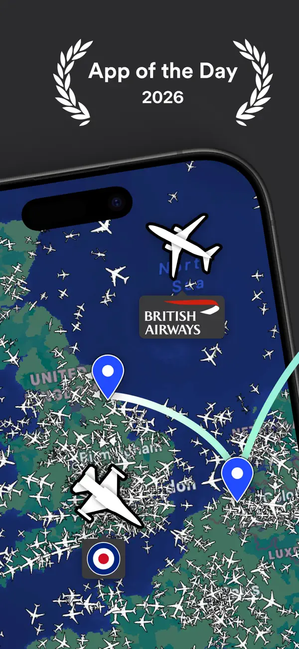 Screenshot #2 pour Plane Finder ⁃ Flight Tracker