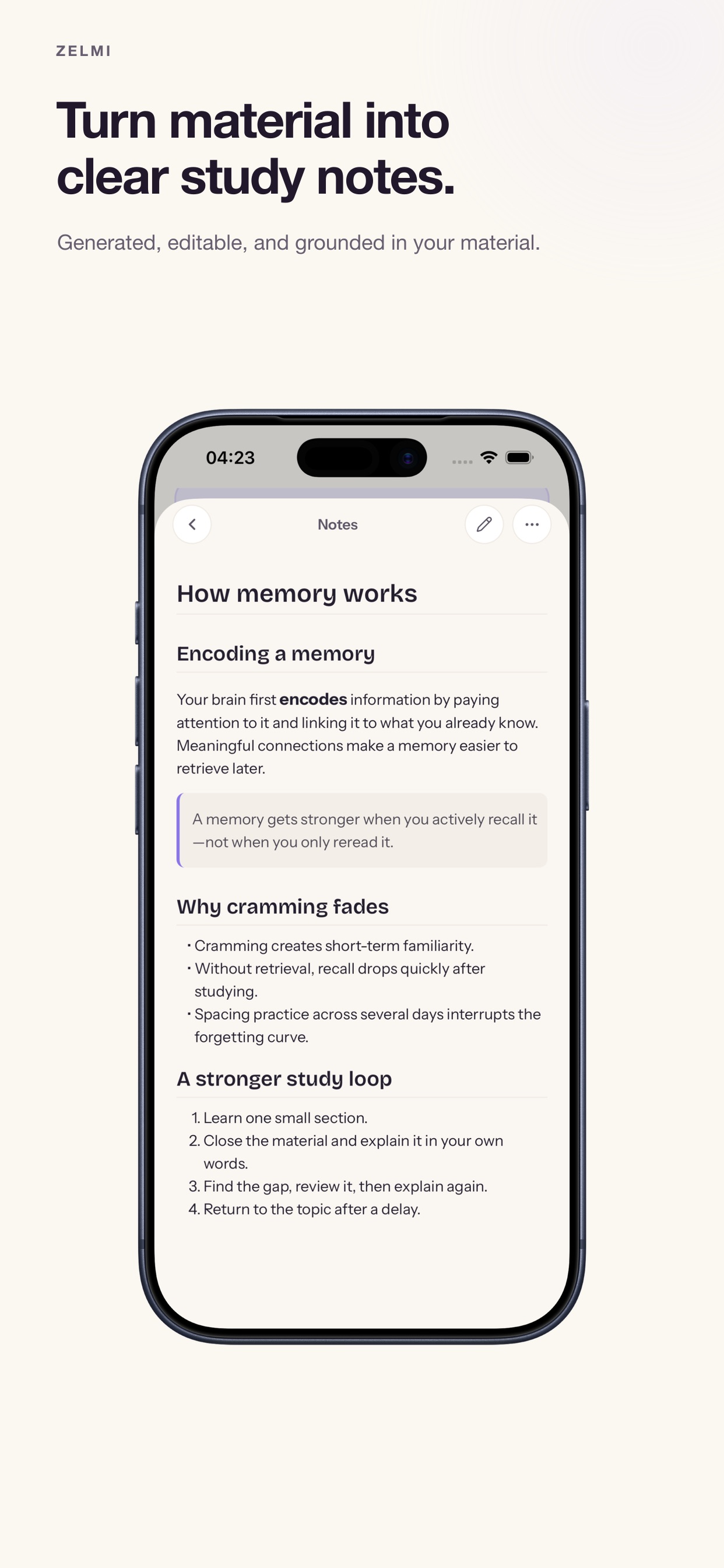 Screenshot 6 of Zelmi: AI Study & Flashcards