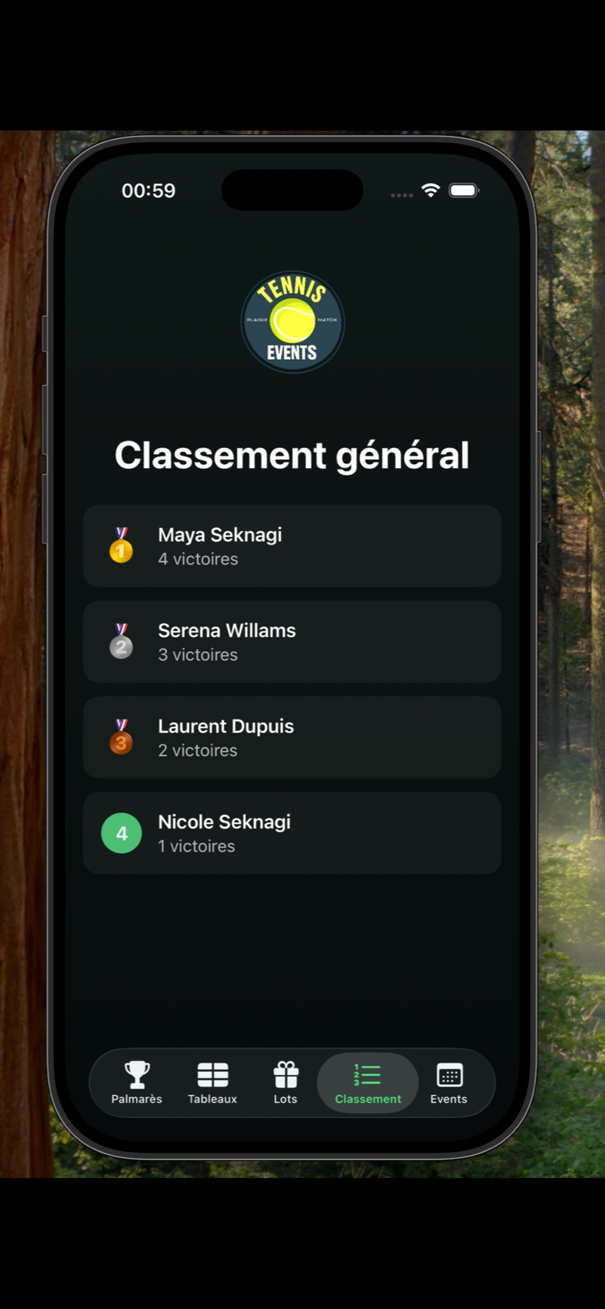 Tennis Events screenshot 5
