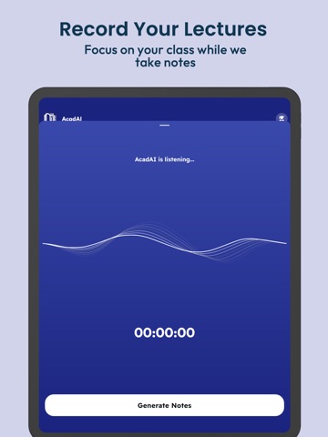 AcadAI iPad screenshot