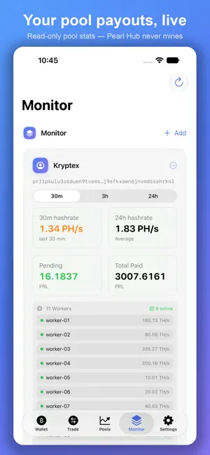 Pearl Hub - PRL Wallet & Pools screenshot 4