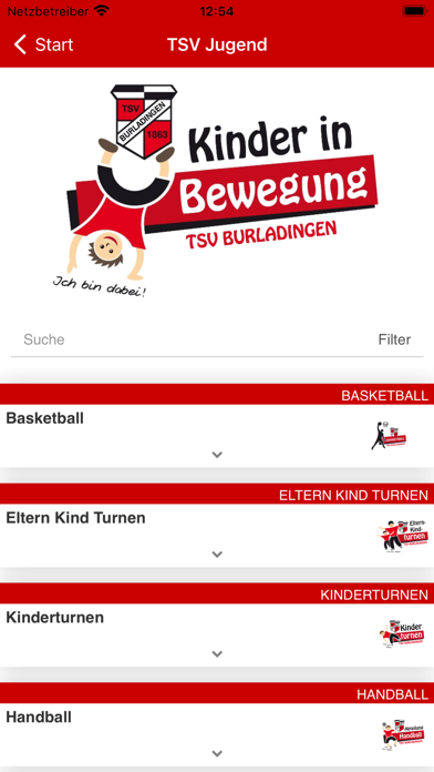 TSV Burladingen 1863 e.V. Screenshot