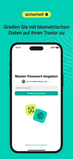 Screenshot von NordPass: Passwort Manager App auf dem iPhone 4