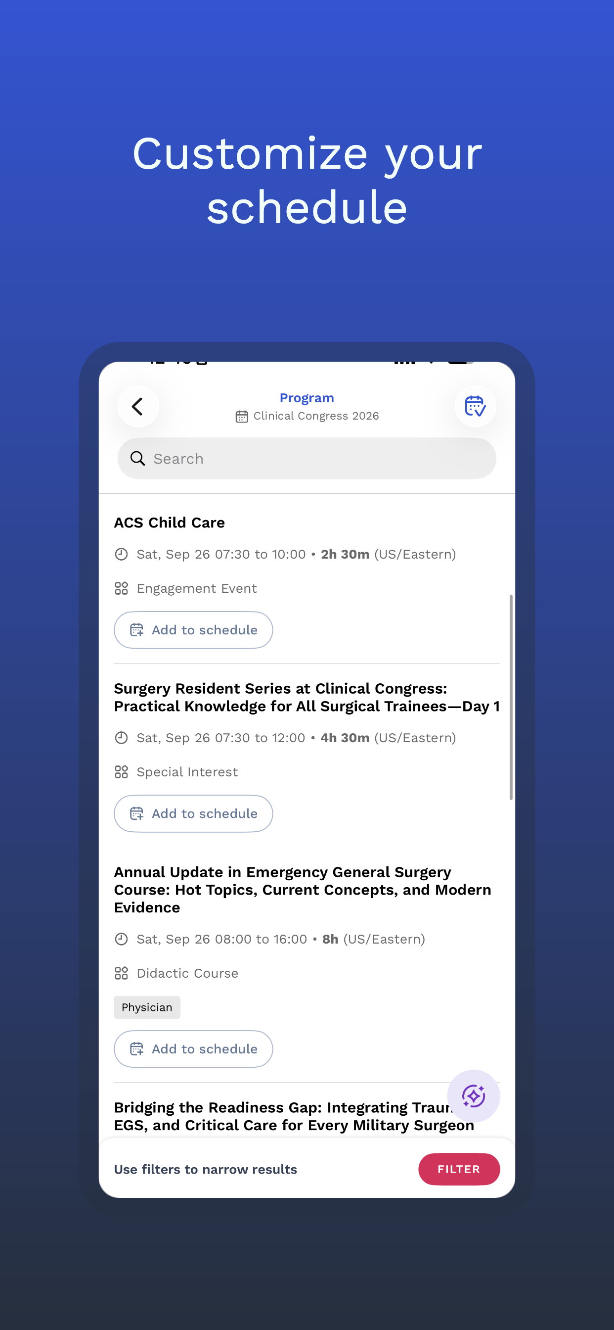 ACS Clinical Congress screenshot 3