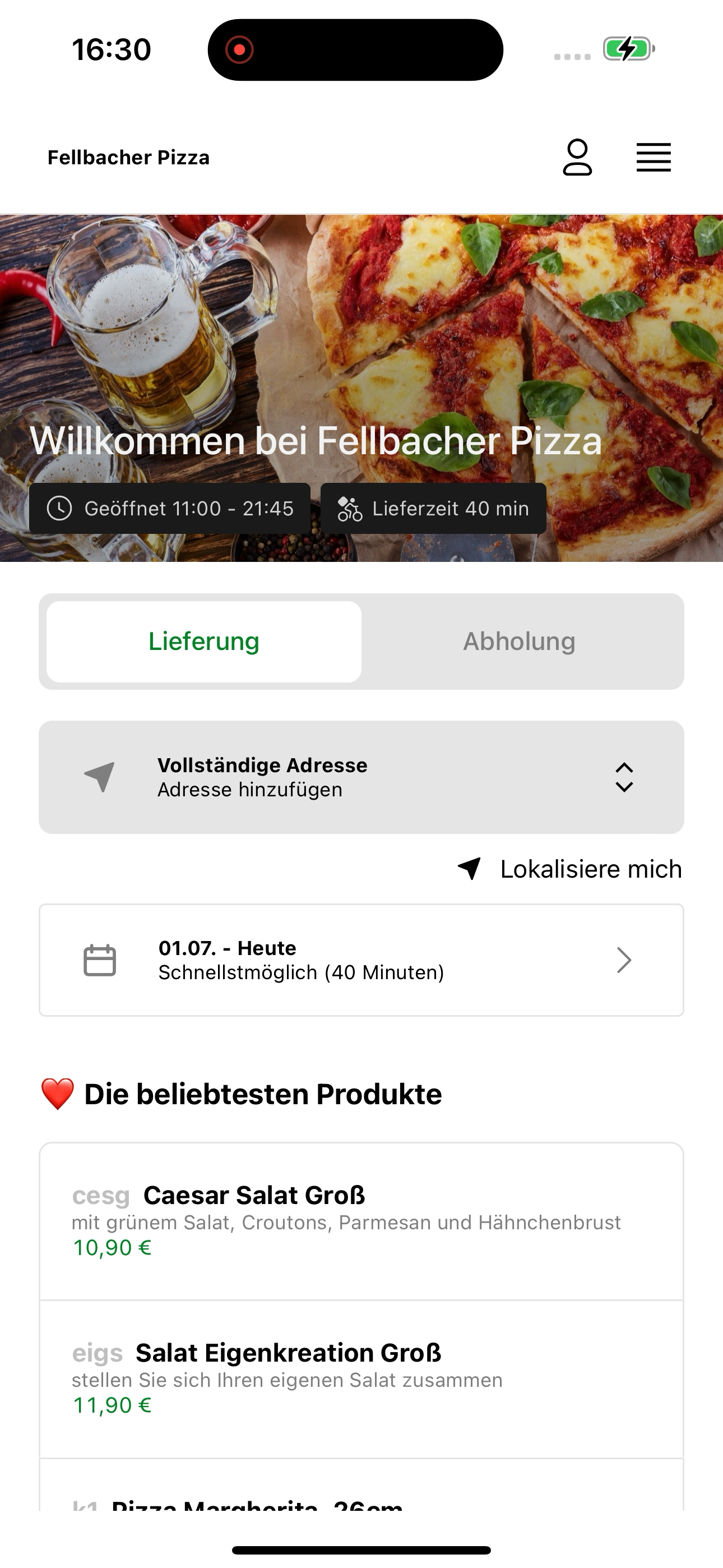 Fellbacher Pizza screenshot 6