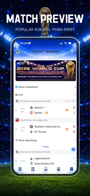 ScoreLead: Live Scores & News iPhone screenshot 2