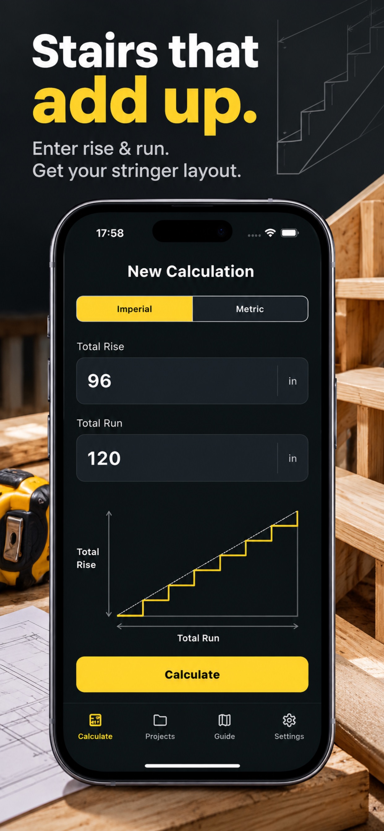 Screenshot 1 of StairMark: Stair Calculator