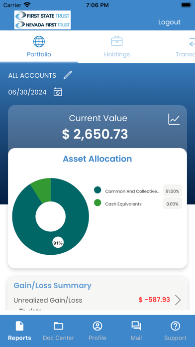 First State Trust Company Screenshot