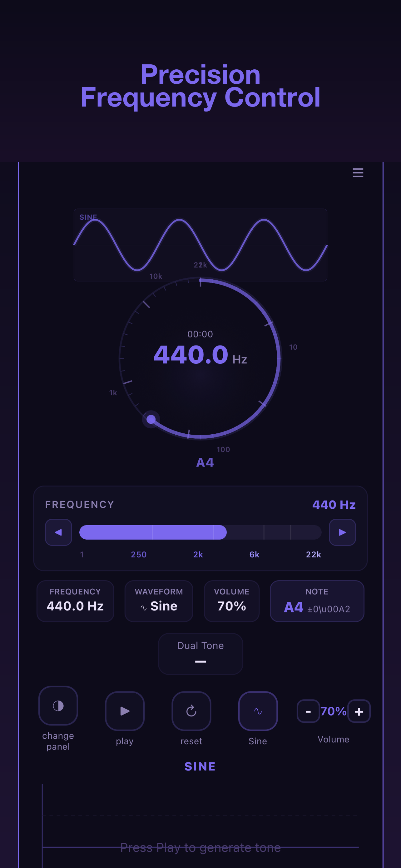 Tone Generator+ Freq screenshot 3