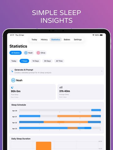 NapKit - Baby Sleep Tracker iPad screenshot
