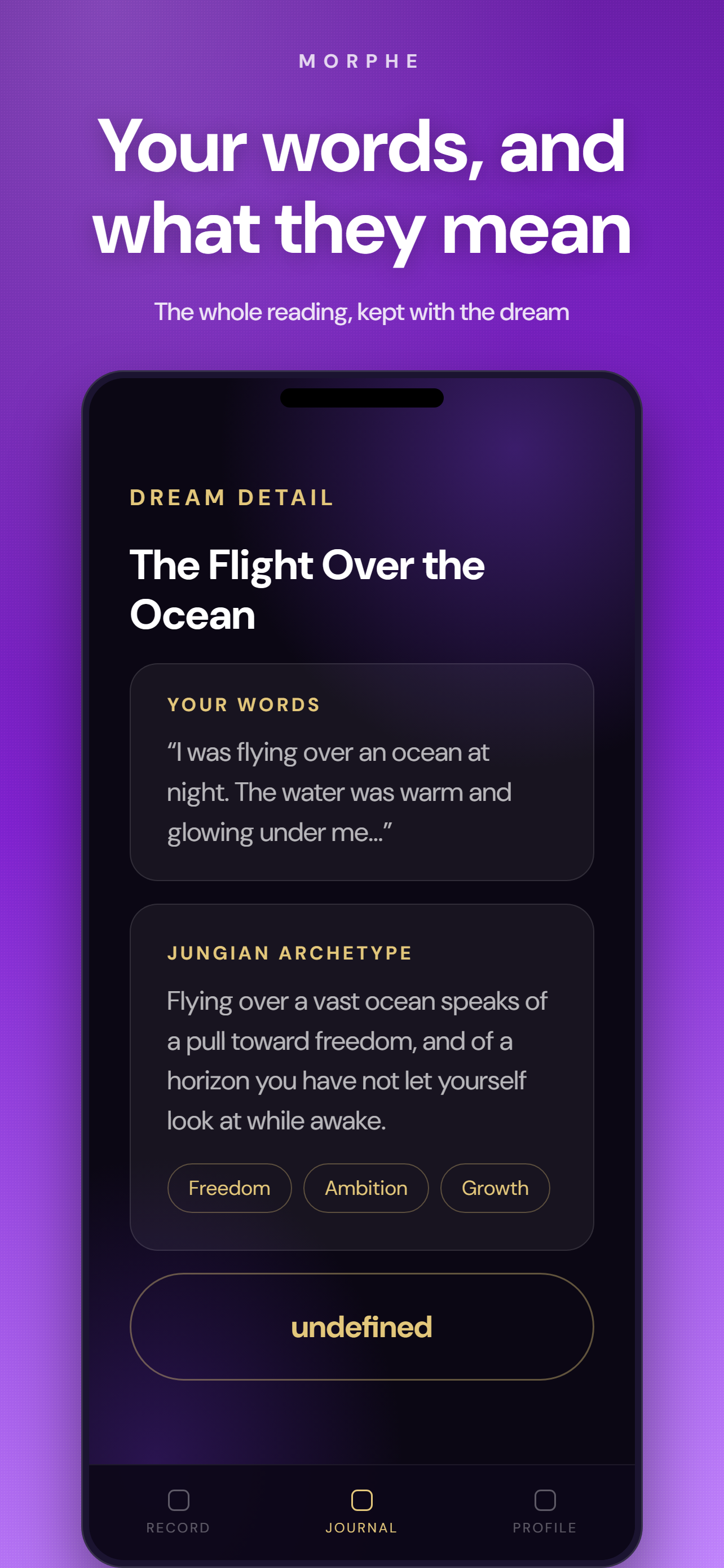 MORPHE: AI Dream Journal screenshot 5