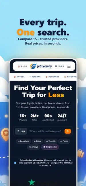 JetMeAway: Flight, Hotel, Car screenshot 1