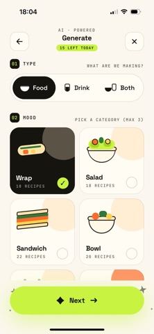 Moodza: Low-Cal Meals & Drinks screenshot