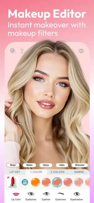 YouCam Makeup: Face Editor iPhone screenshot 1