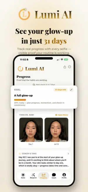 Lumi AI: Glow Up & Skin Coach screenshot 1