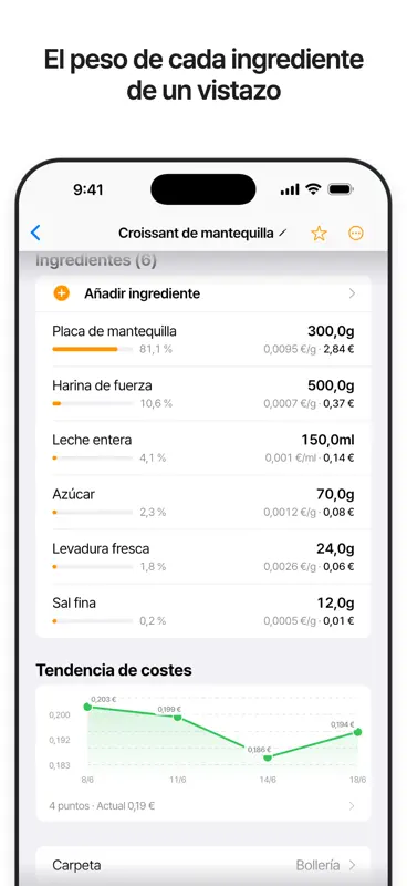 KitchenCost - Costo de Recetas screenshot 3 of 6
