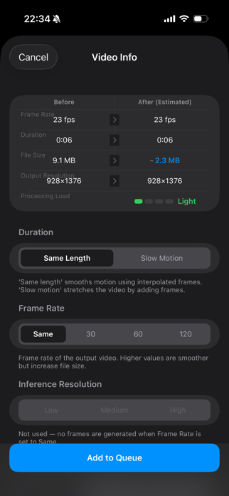 FrameFlo: Frame Interpolation Screenshot 1 of 4