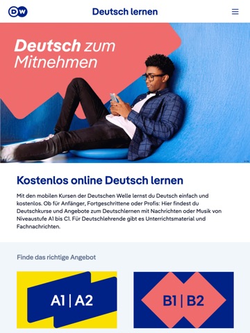 DW Learn German iPad screenshot 1