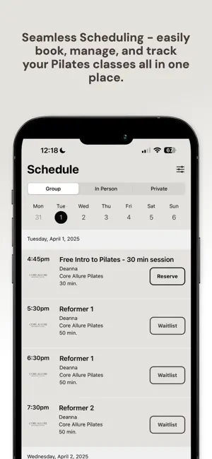 Core Allure Pilates screenshot 3