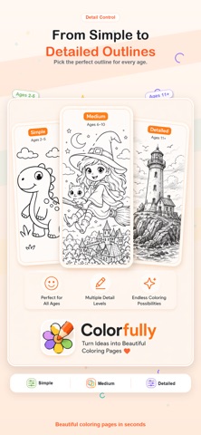 Coloring Book Maker Colorfully iPhone screenshot