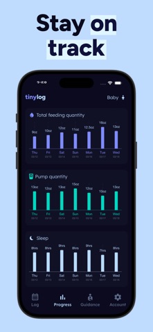 Tinylog: Baby Tracker App iPhone screenshot