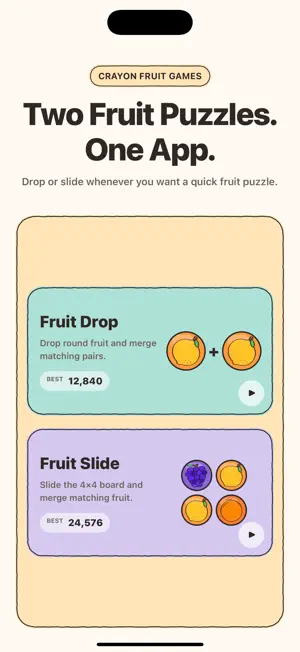 Crayon Fruit: Merge Puzzles screenshot 1