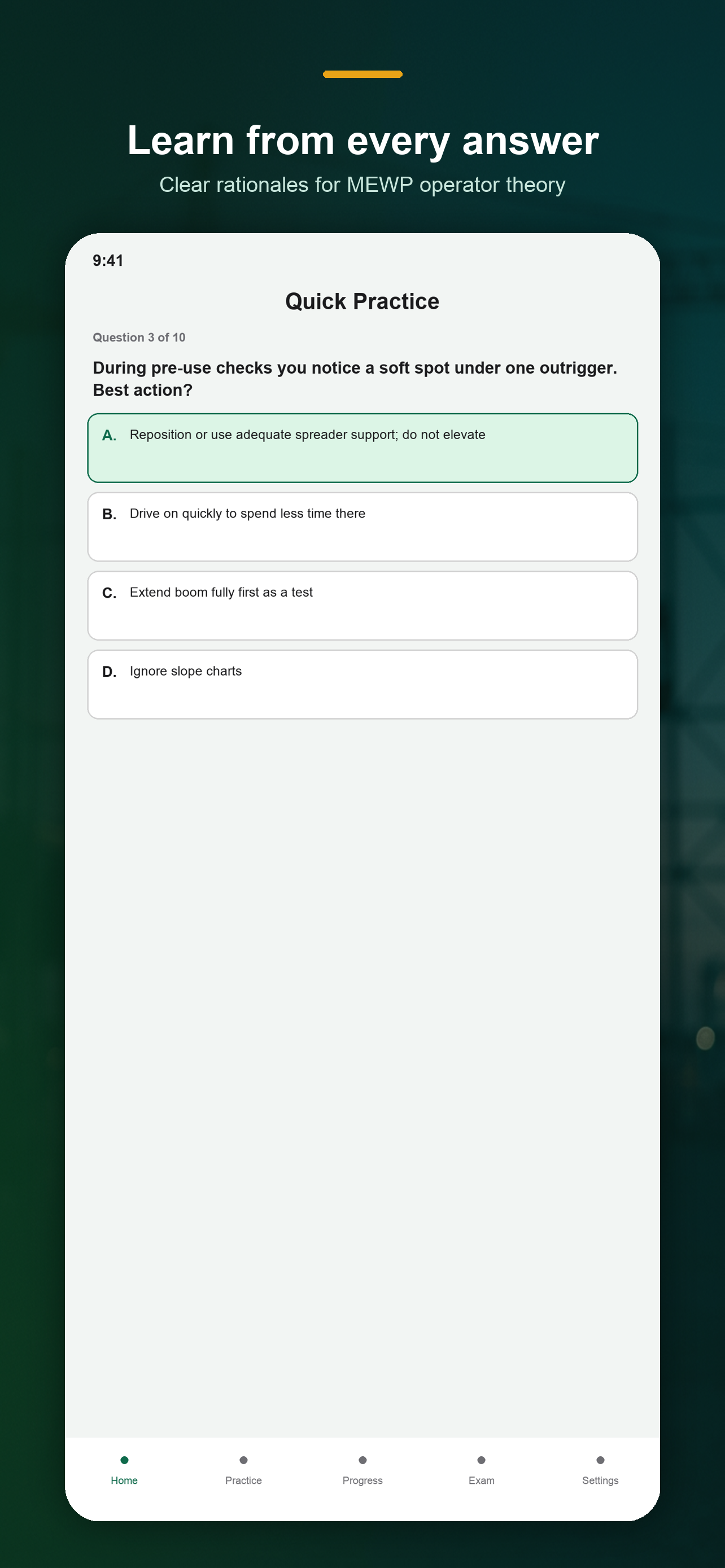 IPAF Powered Access Prep screenshot 2