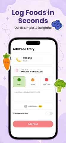 Pippin: Baby Food Tracker screenshot