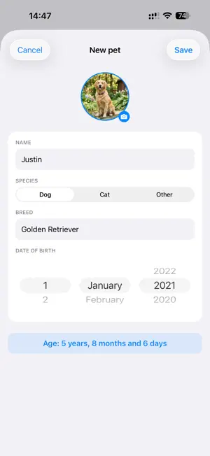 PetLog: Pet Health Log screenshot 1