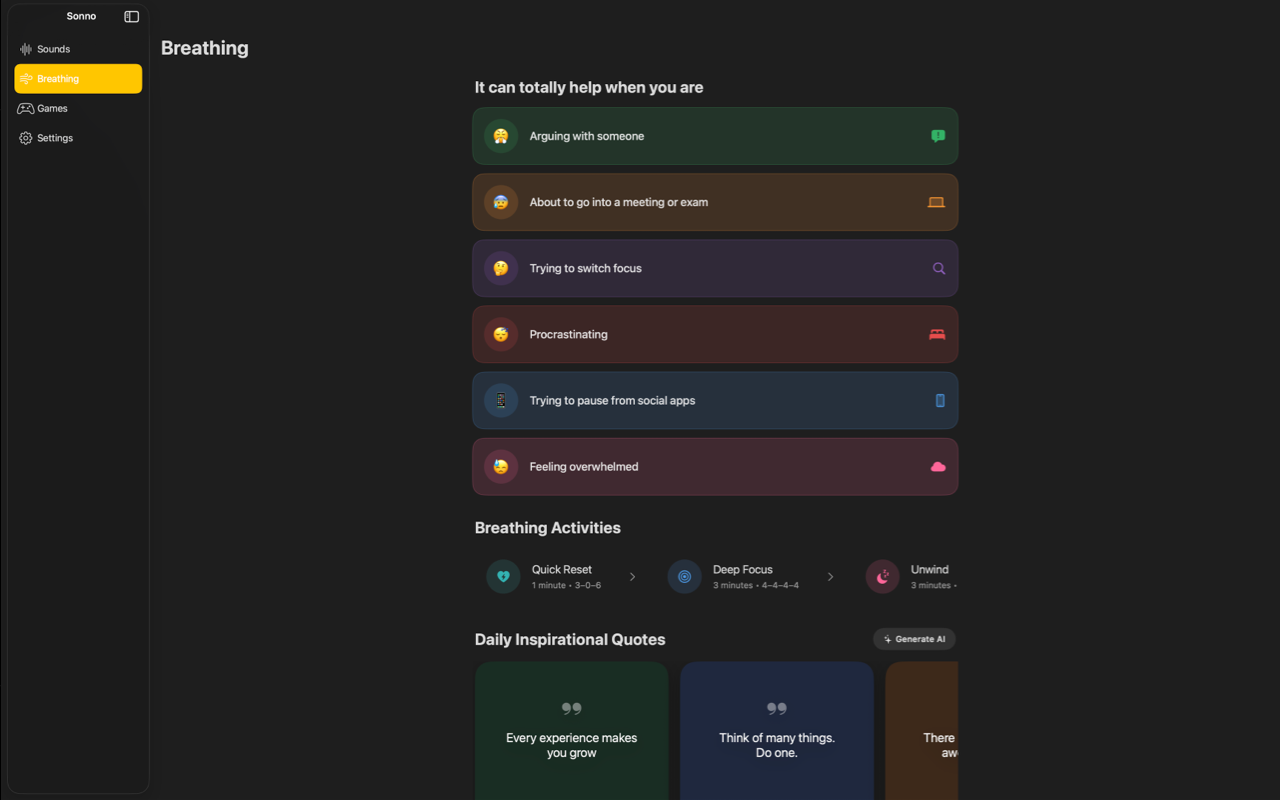 Sonno: Relaxing Sounds & Games screenshot 10
