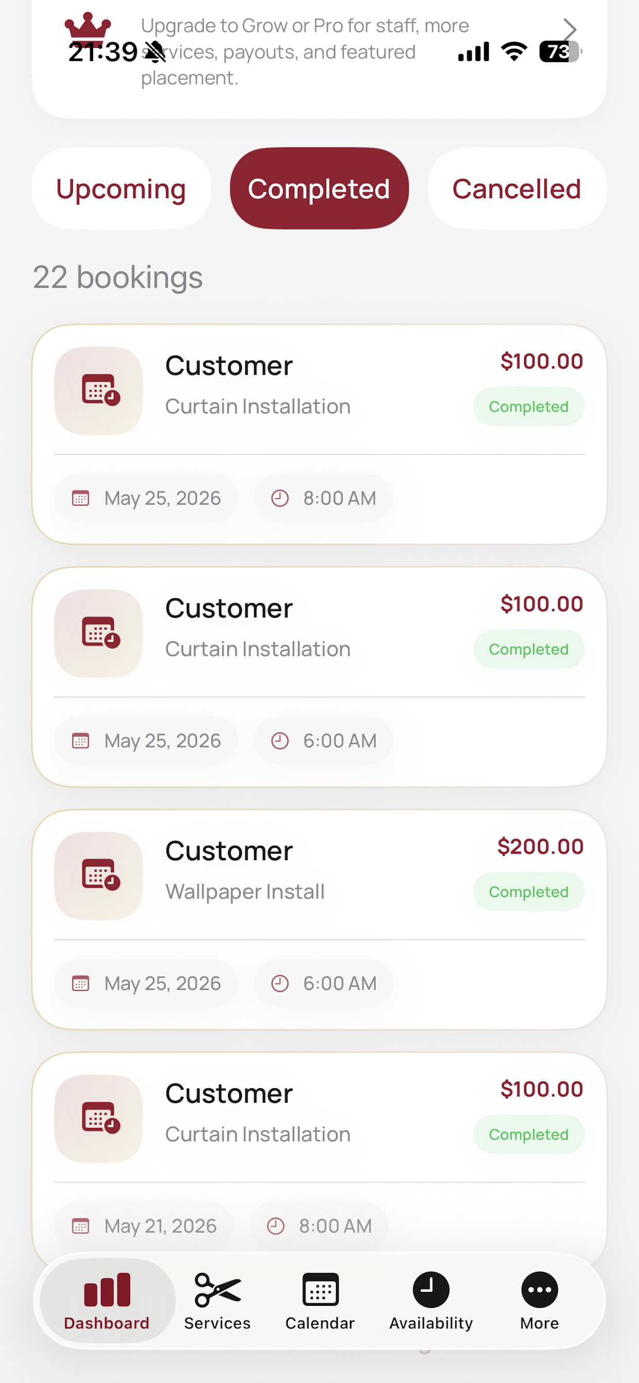 BurgundyBlend: Beauty Booking screenshot 6