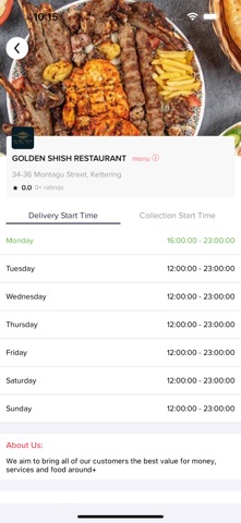GOLDEN SHISH RESTAURANT screenshot