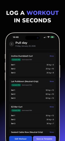 WeightUp: Gym & Strength Log screenshot