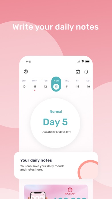 Screenshot #1 pour Woman App - period calendar
