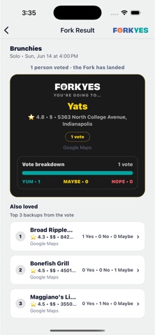 ForkYes: Decide Together Screenshot 2 of 5