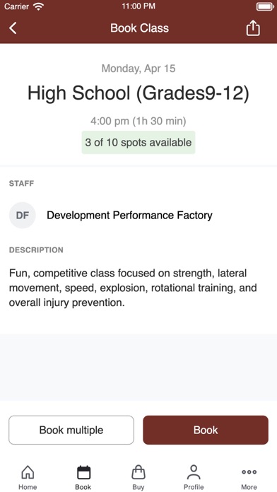 Development PerformanceFactory Screenshot