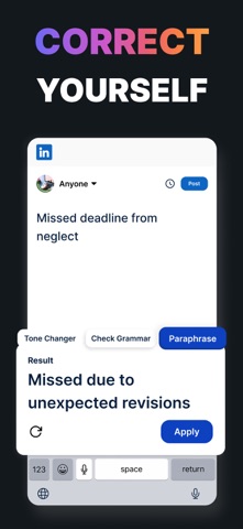 AI Keyboard: Writing Assist iPhone screenshot