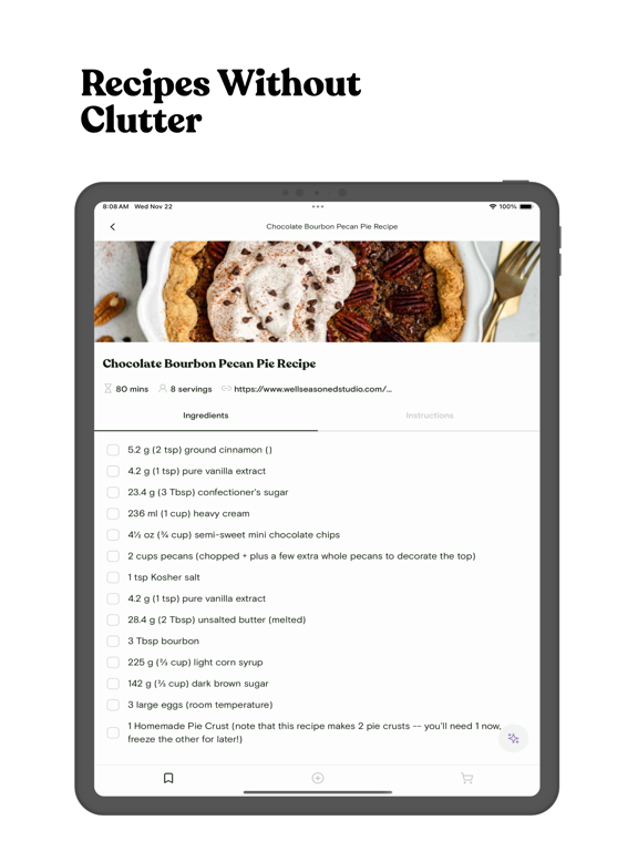 Souschef | Recipe Keeper iPad screenshot 1 - Food & Drink app