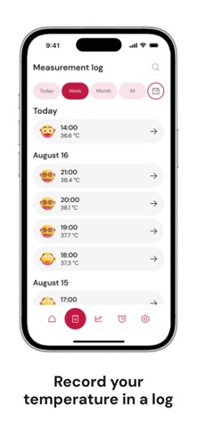 Body Temperature Track iPhone screenshot